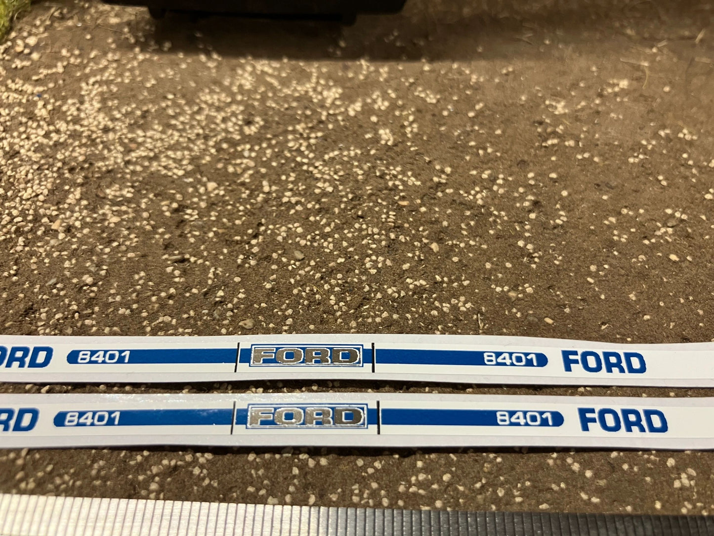Ford 8401 Tractor metallic reflective silver Professional pre cut High quality vinyl bonnet decals farm machinery Britains decals 1:32 scale Image 3