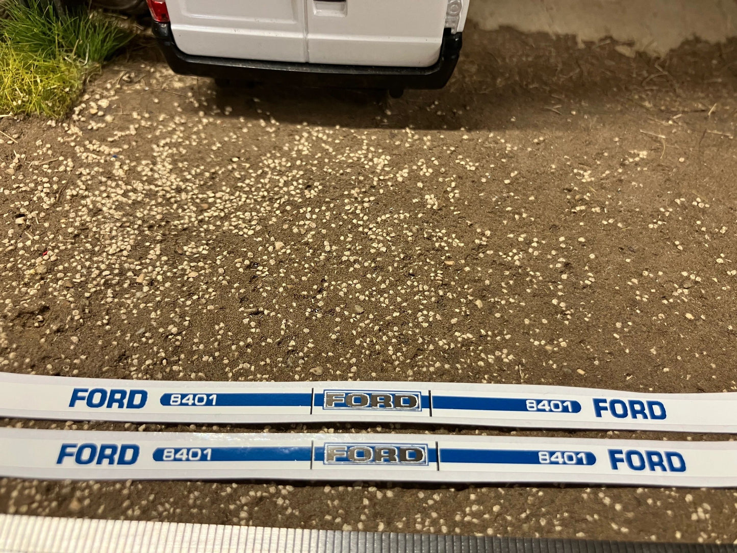 Ford 8401 Tractor metallic reflective silver Professional pre cut High quality vinyl bonnet decals farm machinery Britains decals 1:32 scale Image 4