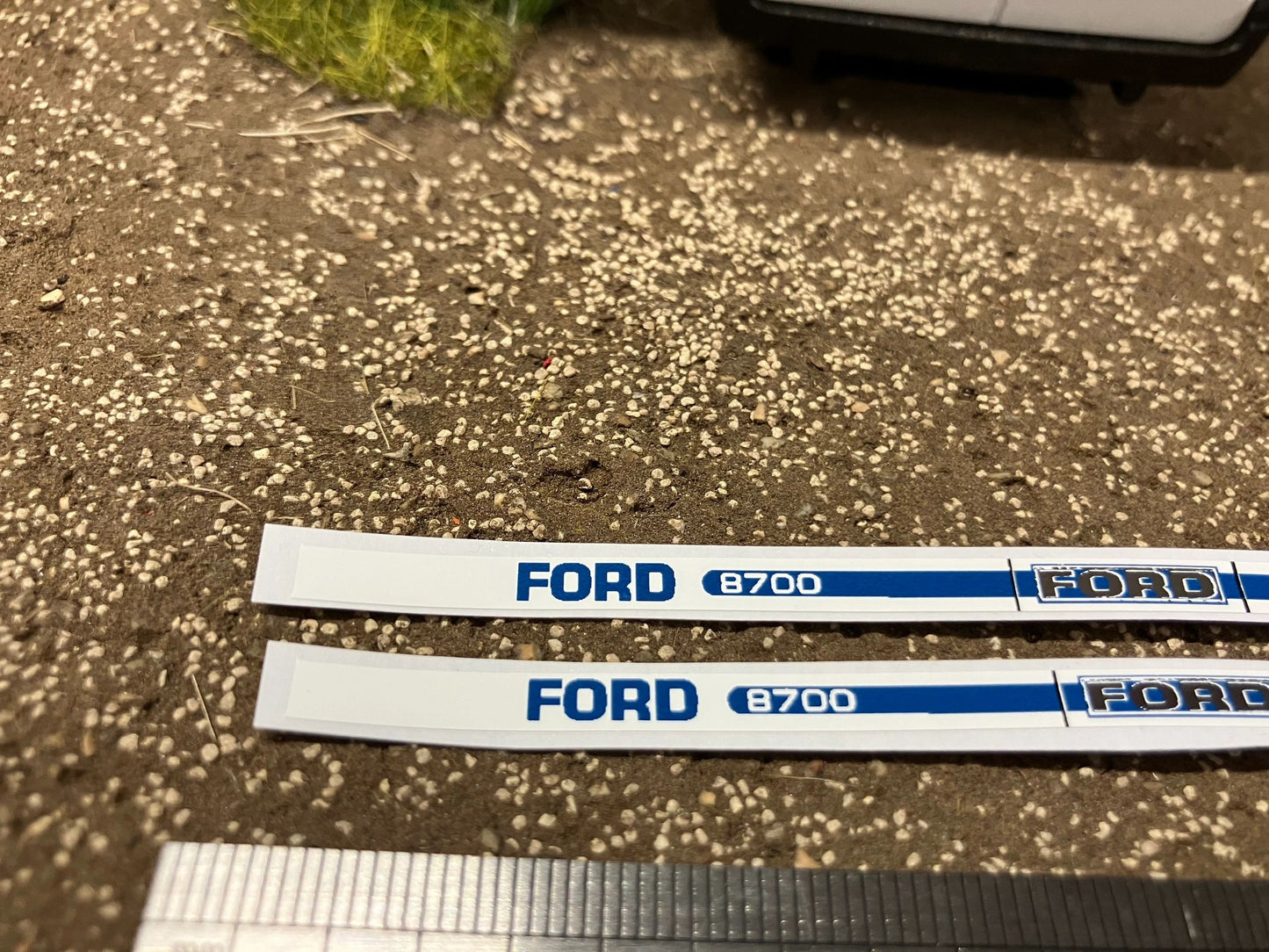 Ford 8700 Tractor metallic reflective silver Professional pre cut High quality vinyl bonnet decals farm machinery Britains decals 1:32 scale Image 3