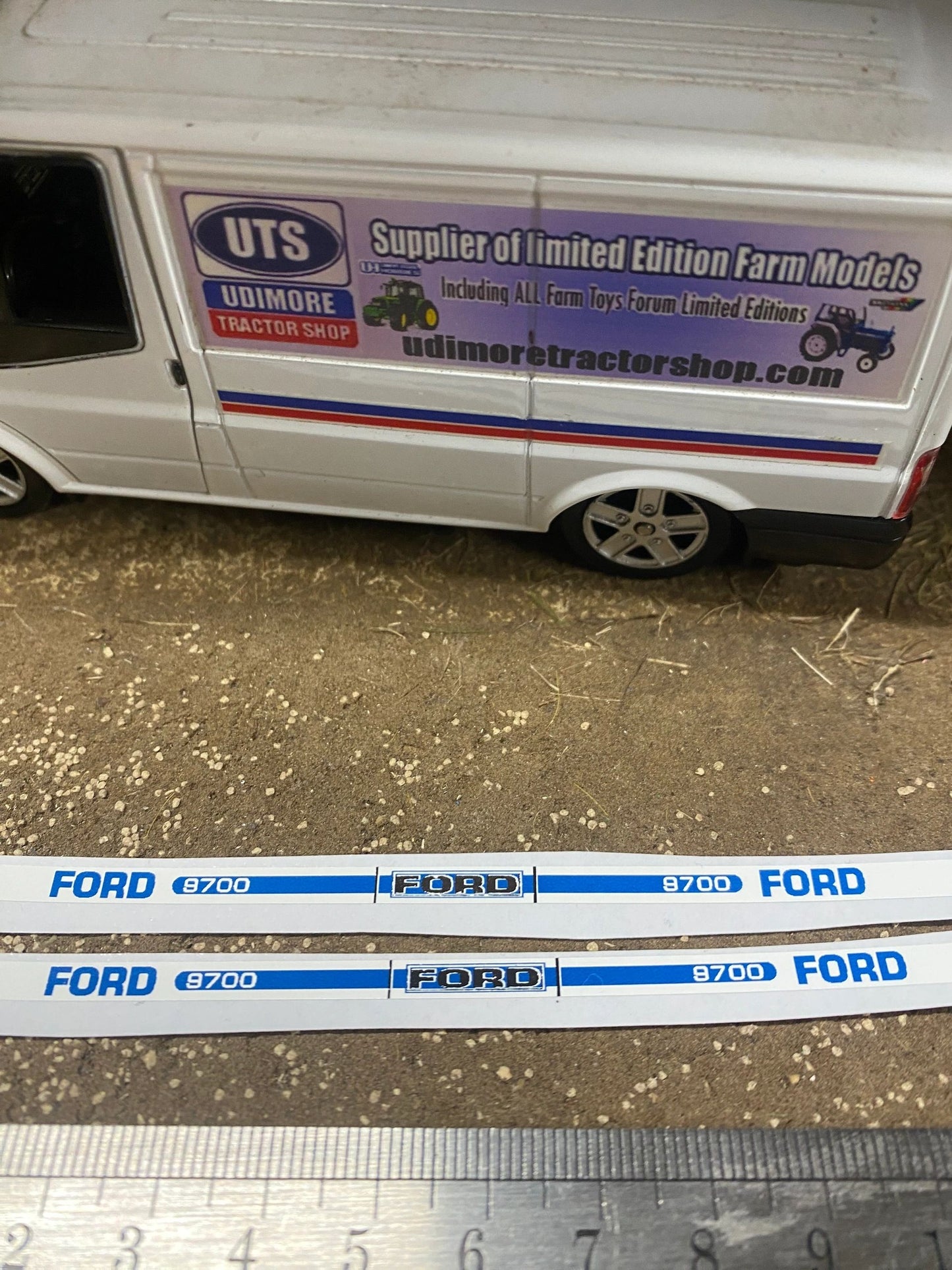Ford 9700 Tractor metallic reflective silver Professional pre cut High quality vinyl bonnet decals farm machinery Britains decals 1:32 scale Image 3
