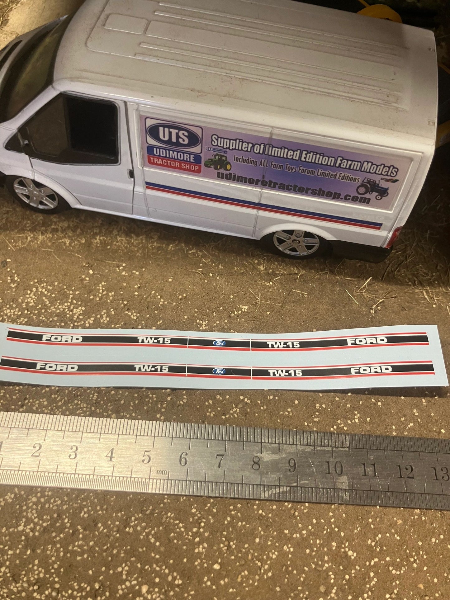 Ford TW15 mk 2 Tractor Professional pre cut High quality vinyl bonnet decals farm machinery Britains decals 1:32 scale Image