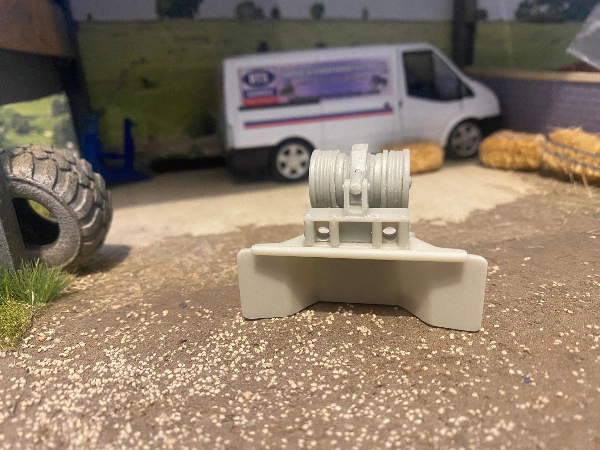 Forestry Logging skidder winch double drum for tractor conversions farm machinery 1:32 scale Image 2