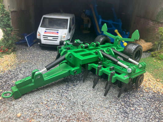 Green 3.3m double folding press cultipress 1:32 scale conversion great plains Image 2