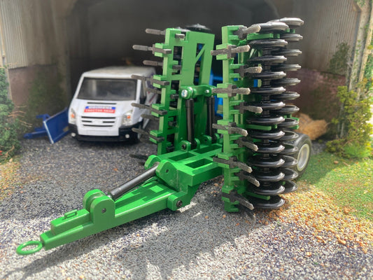 Green 6m double folding press cultipress 1:32 scale conversion great plains Image 2