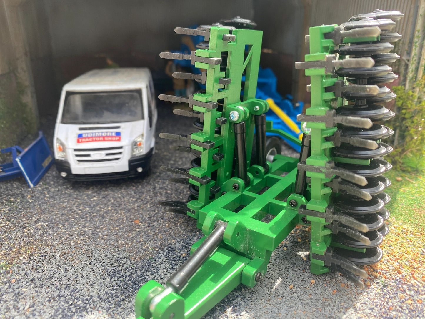 Green 6m double folding press cultipress 1:32 scale conversion great plains Image 5