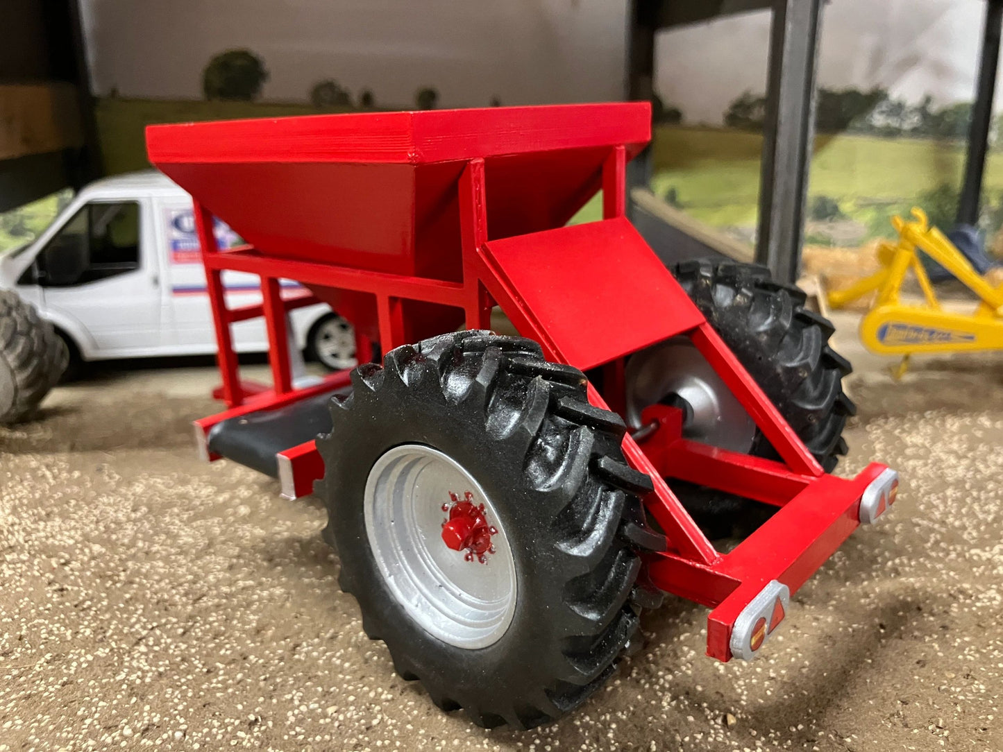 Hand made Scratch built Red 8 tonne Stonecart gravel trailer 1:32 scale Image 3