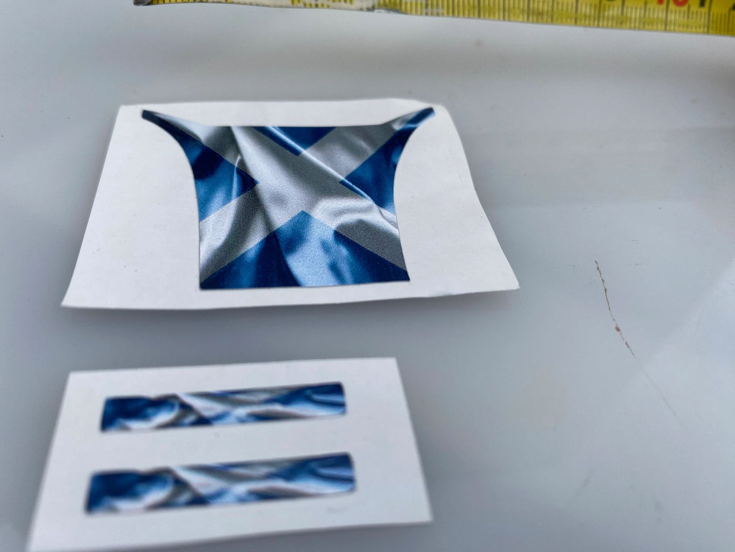 High quality vinyl set of 3 decals Scotland Scottish flags 1:32 scale Tractors farm machinery trucks Image