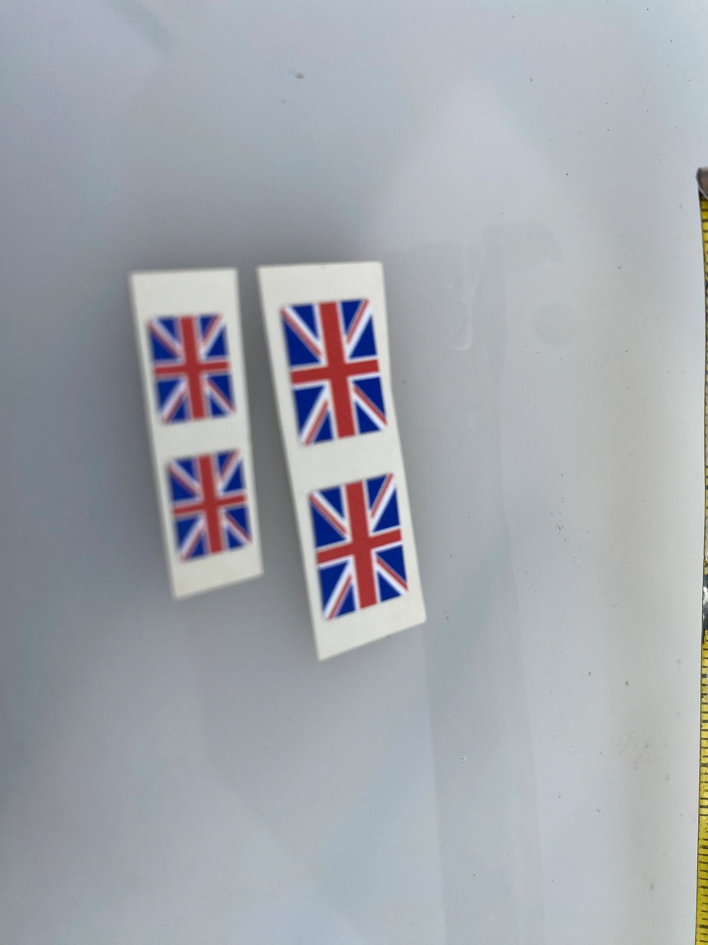 High quality vinyl set of 4 small decals Union Jack flags 1:32 scale Tractors farm machinery trucks Image 3