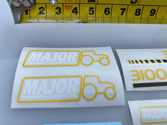 High quality vinyl set of white decals Major LGP 3100 slurry tanker 1:32 scale Image 2