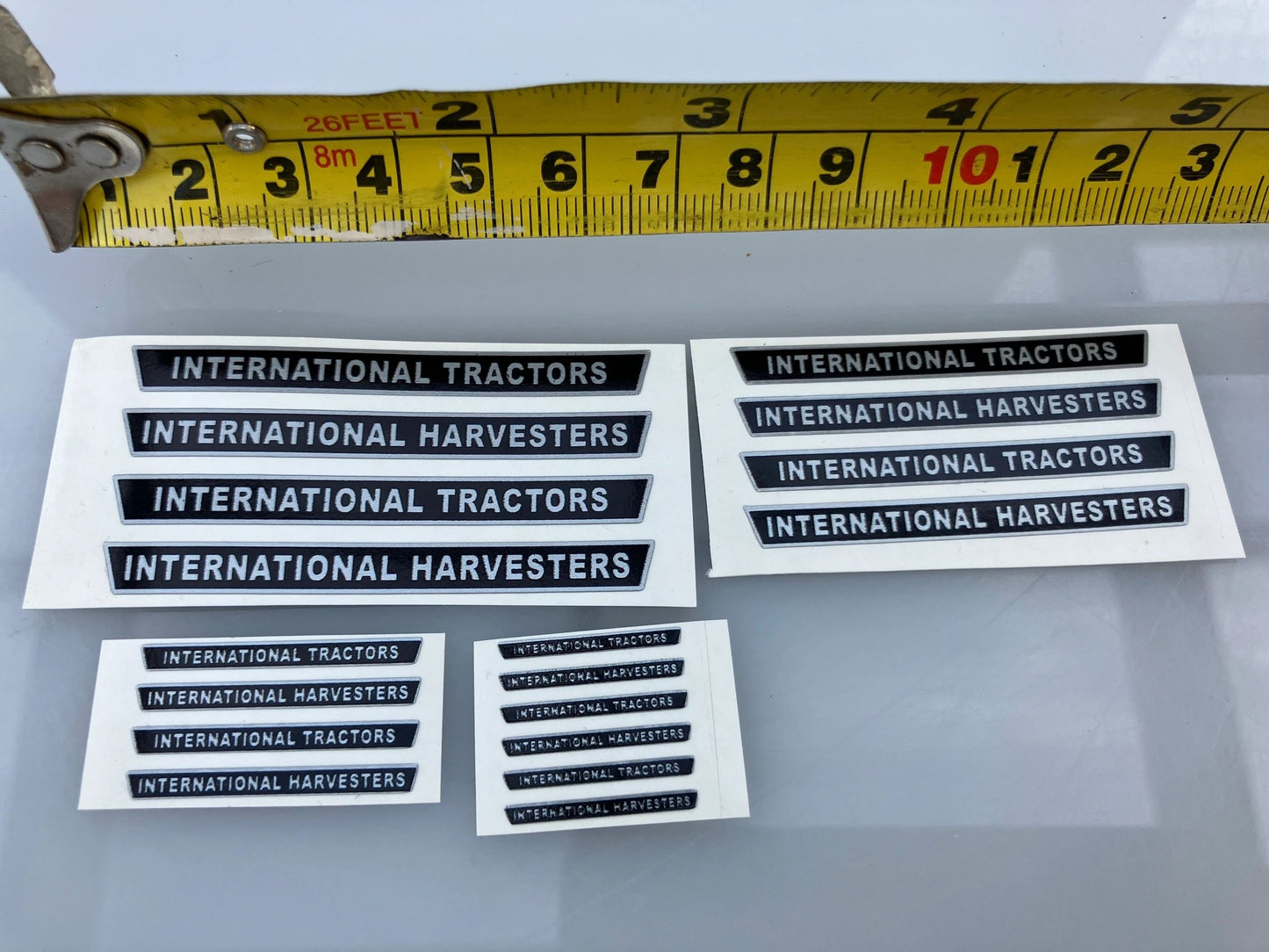 IH International Harvester High quality vinyl 18 x Agricultural Tractor trailer farm machinery decals 1:32 scale Image