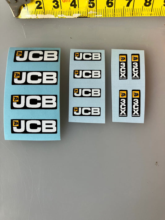 JCB 3CX backhoe loadall x 12 decals 1:32 scale High quality vinyl Tractor construction farm machinery decals fastrac Image 2