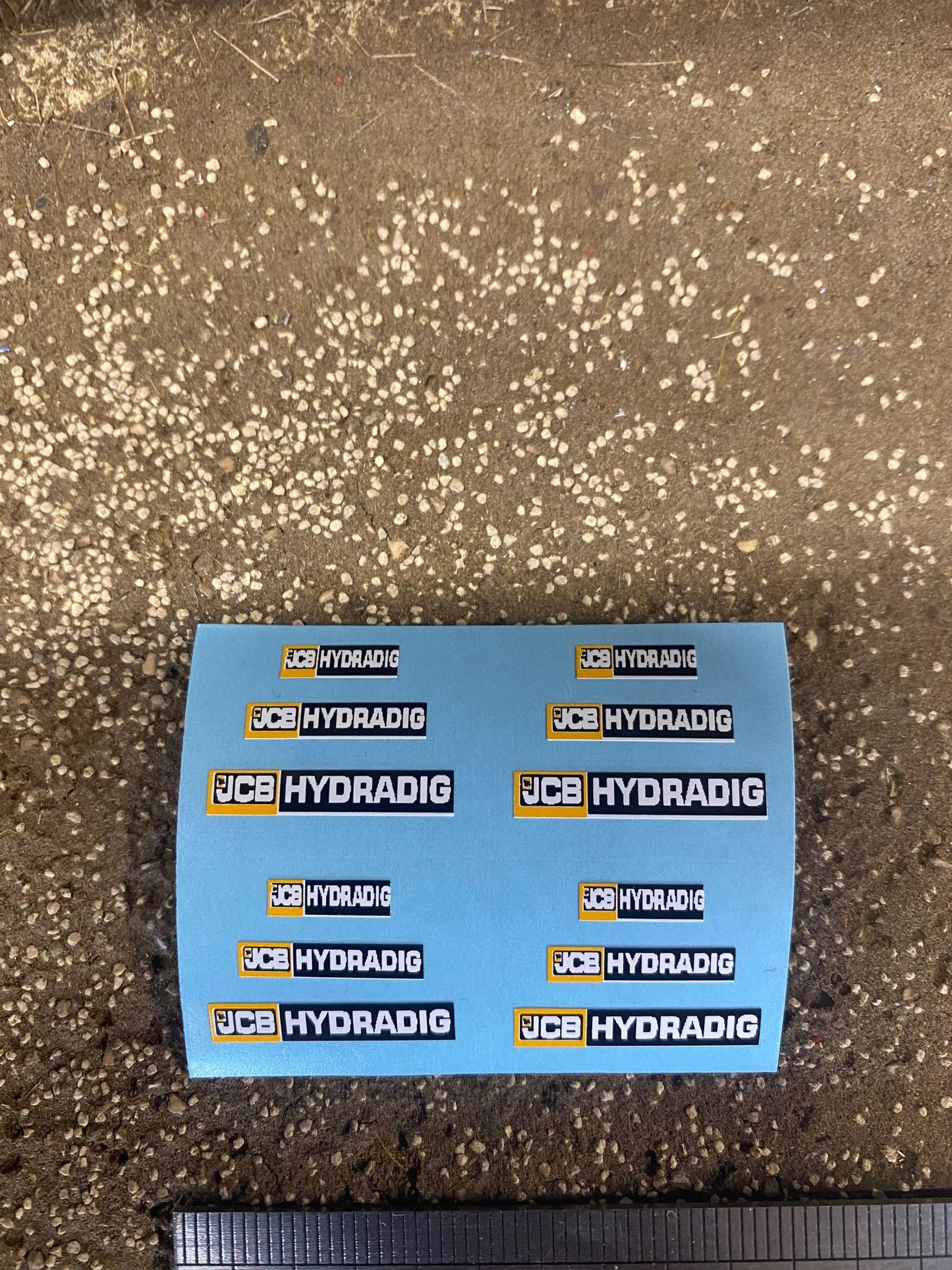 JCB Hydradig x 12 Farm Machinery Professional Pre Cut High quality vinyl decal packs stickers 1:32 scale Image