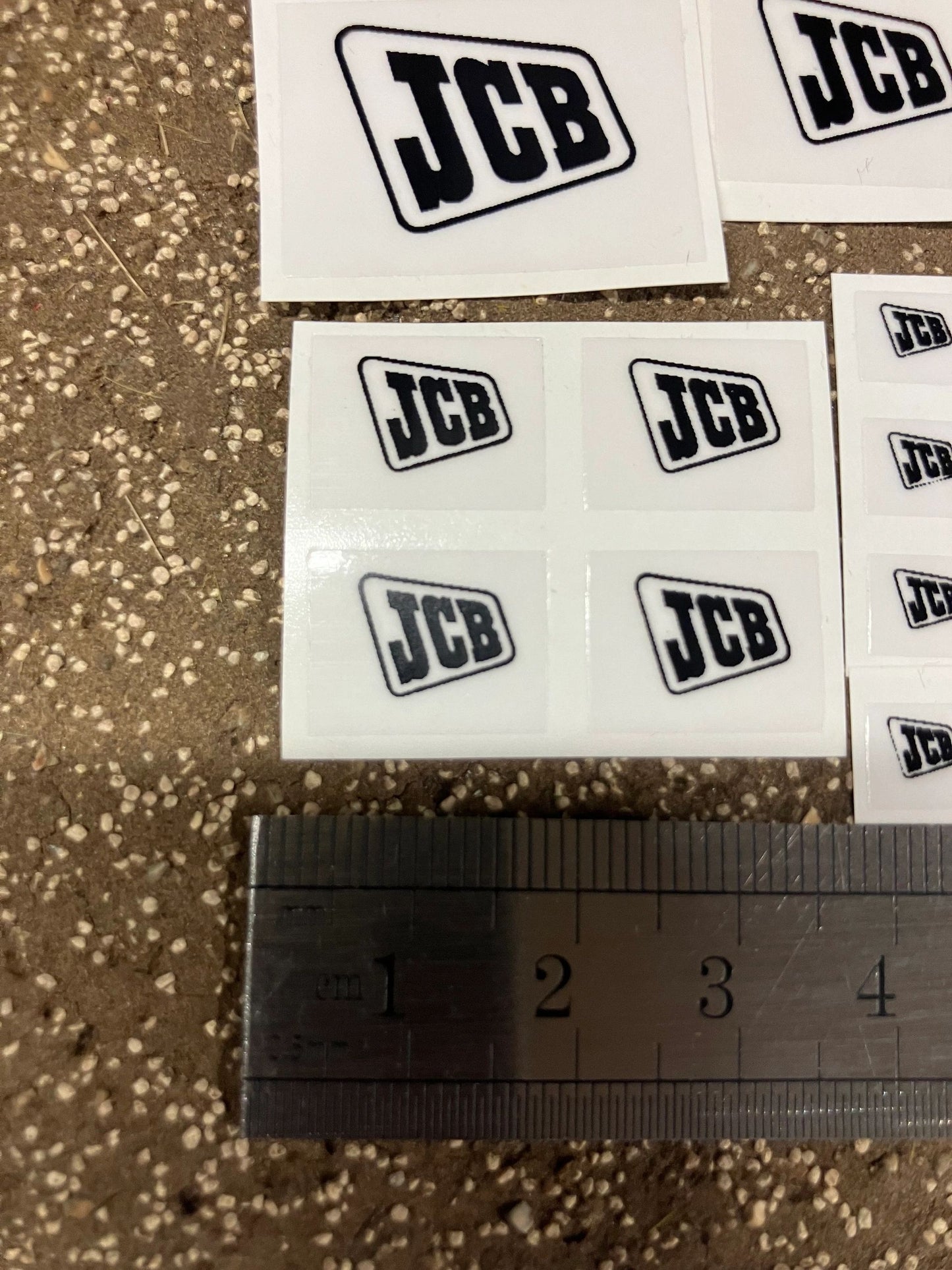 JCB construction x 16 decal pack Professional Pre Cut High quality vinyl decal packs stickers 1:32 scale Loadall Digger Backhoe Image 4