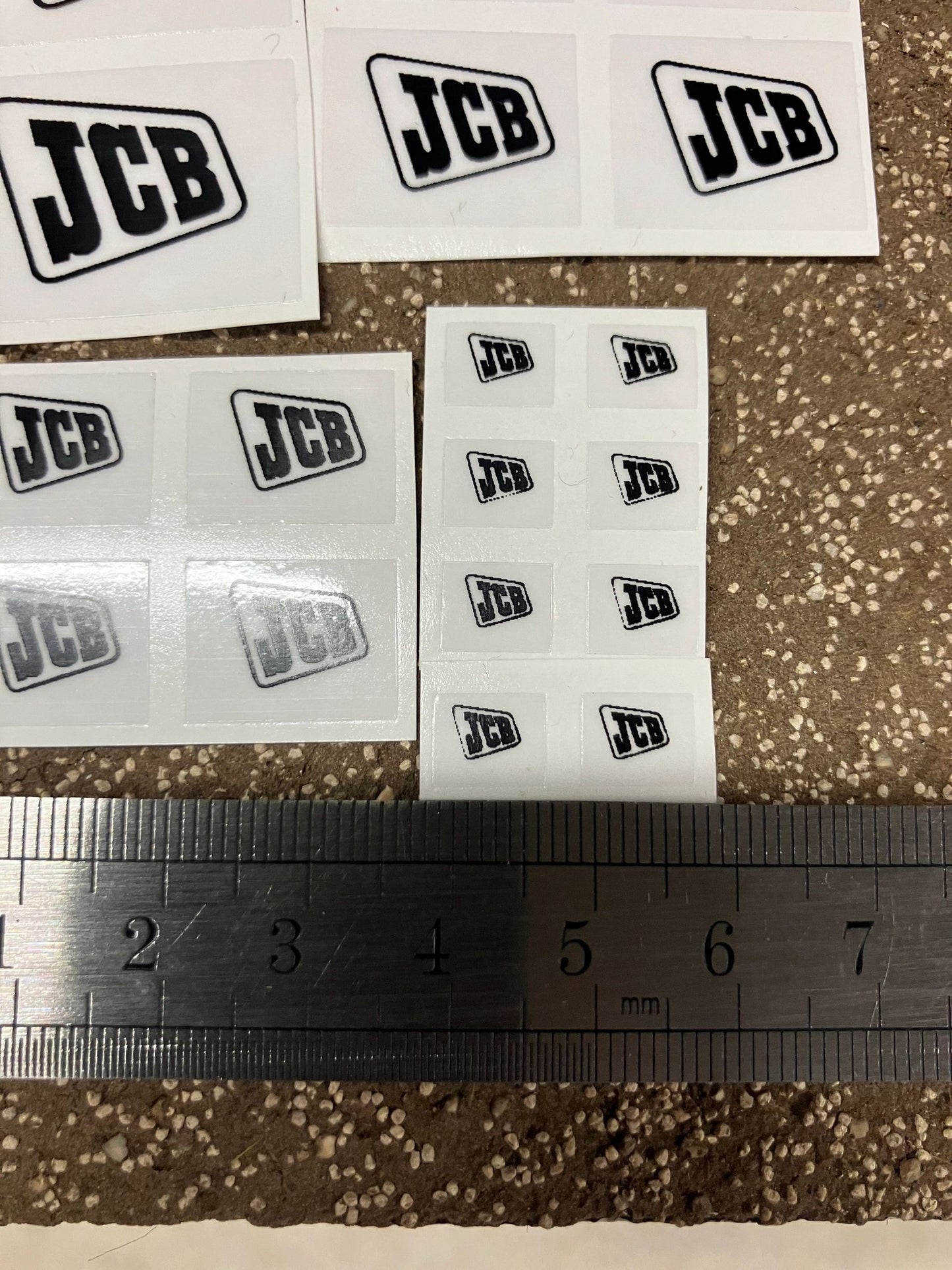 JCB construction x 16 decal pack Professional Pre Cut High quality vinyl decal packs stickers 1:32 scale Loadall Digger Backhoe Image 5