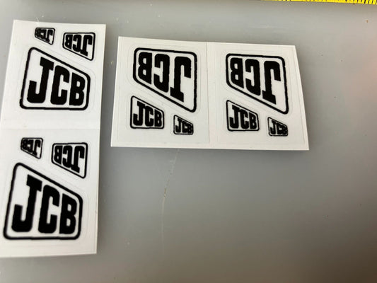 JCB logo x 12 decals Professional Pre Cut High quality vinyl decal packs x 28 stickers 1:32 scale Farm Machinery Loadall Backhoe digger Fastrac Image 2