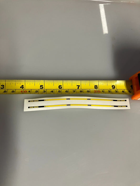 John Deere 3650 Tractor bonnet stickers 145mm Professional pre cut High quality vinyl Decals pair 1:32 scale Image 2