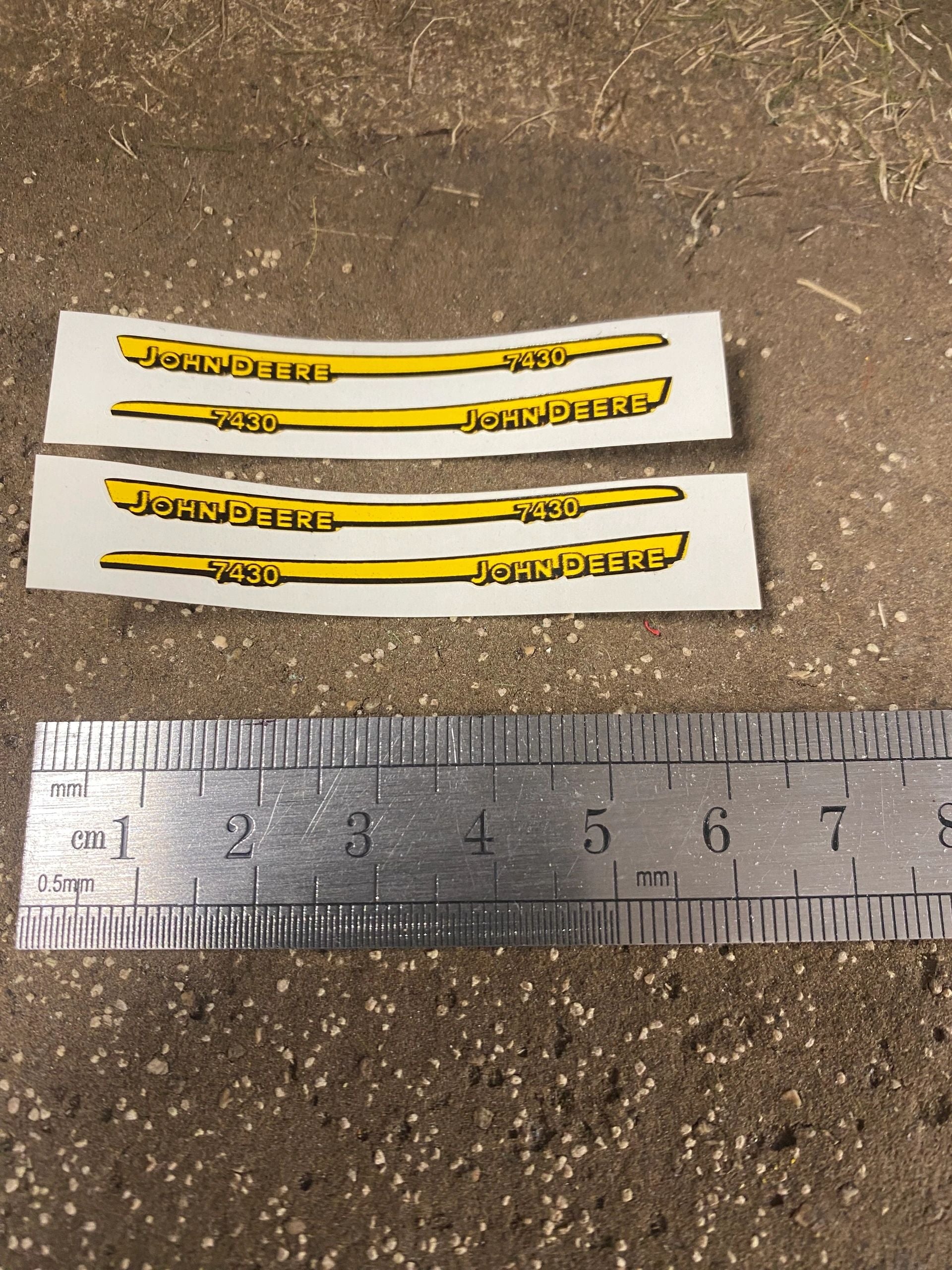 John Deere 7430 Tractor bonnet decals pre cut high quality stickers Image