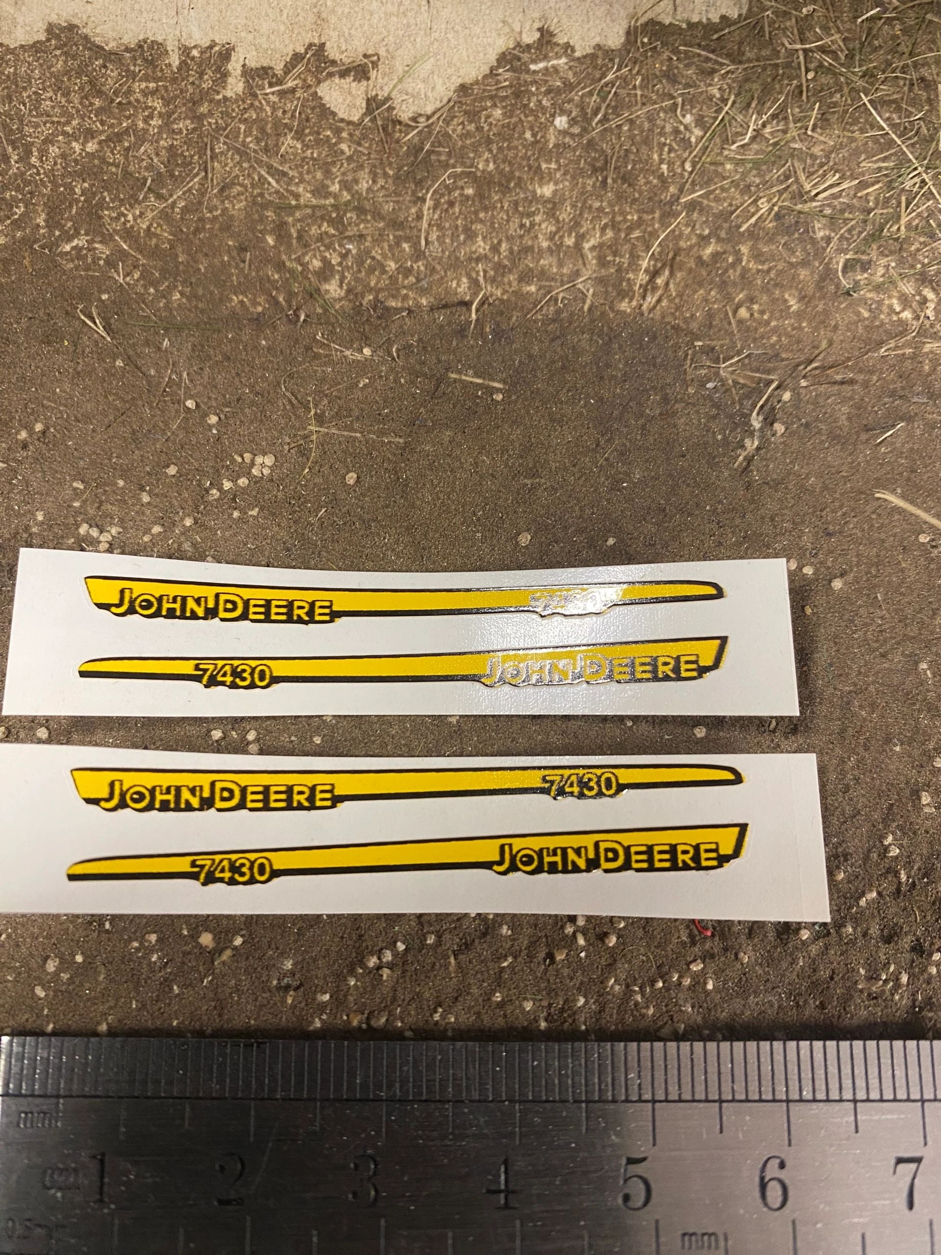 John Deere 7430 Tractor bonnet decals pre cut high quality stickers Image 2
