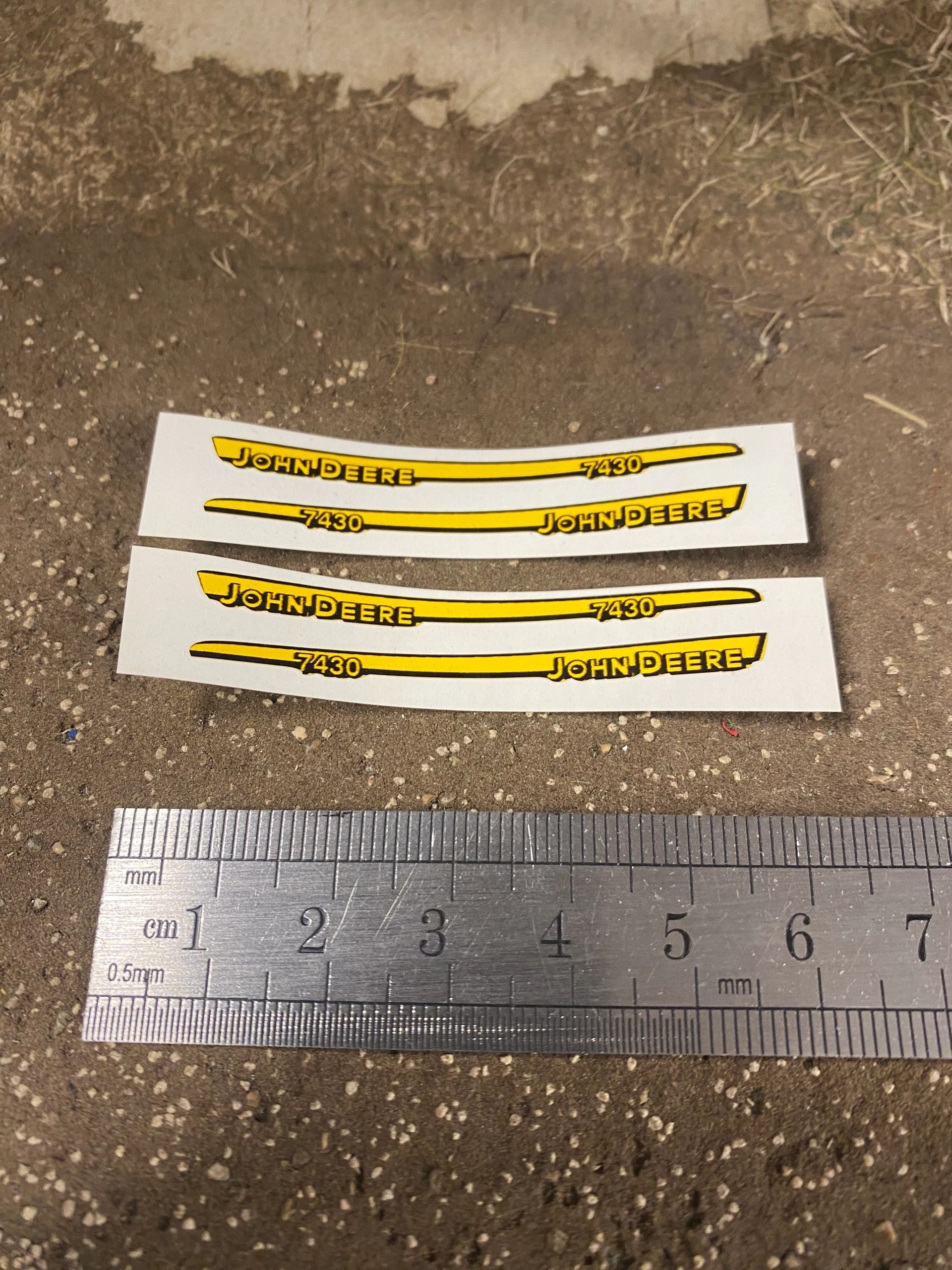 John Deere 7430 Tractor bonnet decals pre cut high quality stickers Image 3