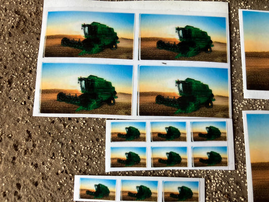 John Deere Combine Harvester farm machinery tractor decals 1:32 scale High quality vinyl pack 19 x sticker set Image 2