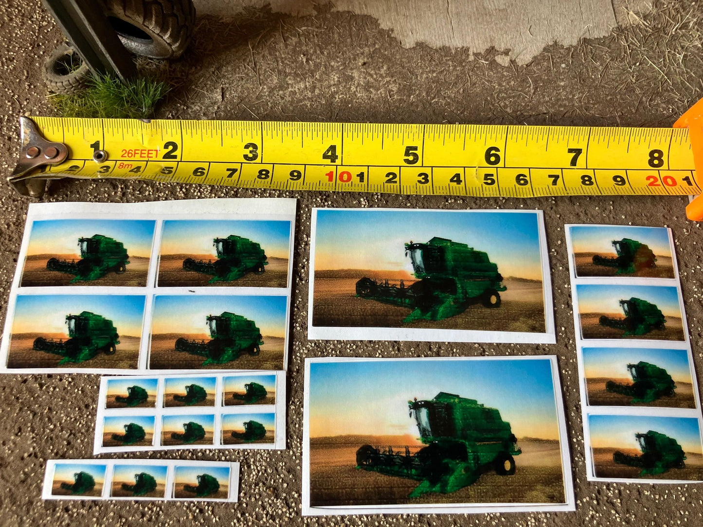 John Deere Combine Harvester farm machinery tractor decals 1:32 scale High quality vinyl pack 19 x sticker set Image 4