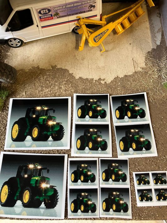 John Deere at night time Tractor farm machinery decals 1:32 scale High quality vinyl pack sticker set Image 2