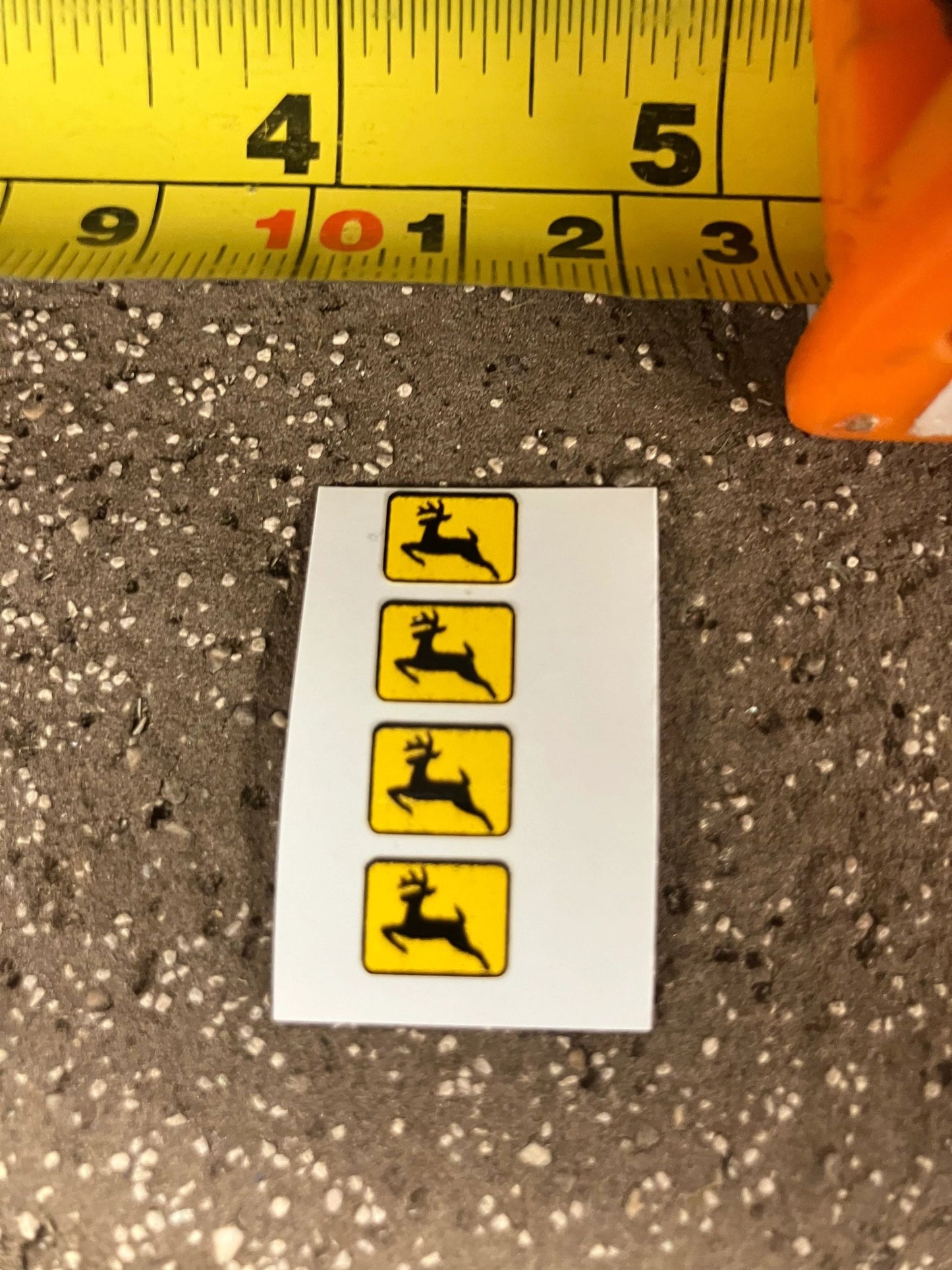 John Deere logo Tractor combine farm machinery decals1:32 scale High quality vinyl pack 4 logo sticker set John Deere Tractor combine farm machinery decals Image