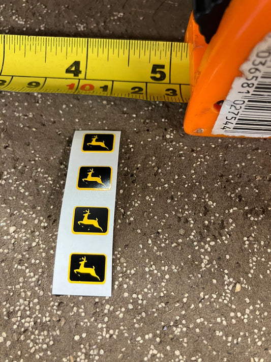 John Deere logo Tractor combine farm machinery decals1:32 scale High quality vinyl pack 4 logo sticker set Image 2