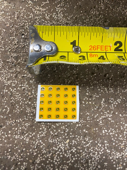 John Deere logos Tractor combine farm machinery decals1:32 scale High quality vinyl pack x 25 tiny logo sticker set Image 2