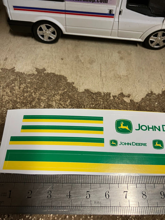 John Deere set Professional pre cut High quality vinyl pack x 7 stickers John Deere farm machinery tractor combine decals Image 2