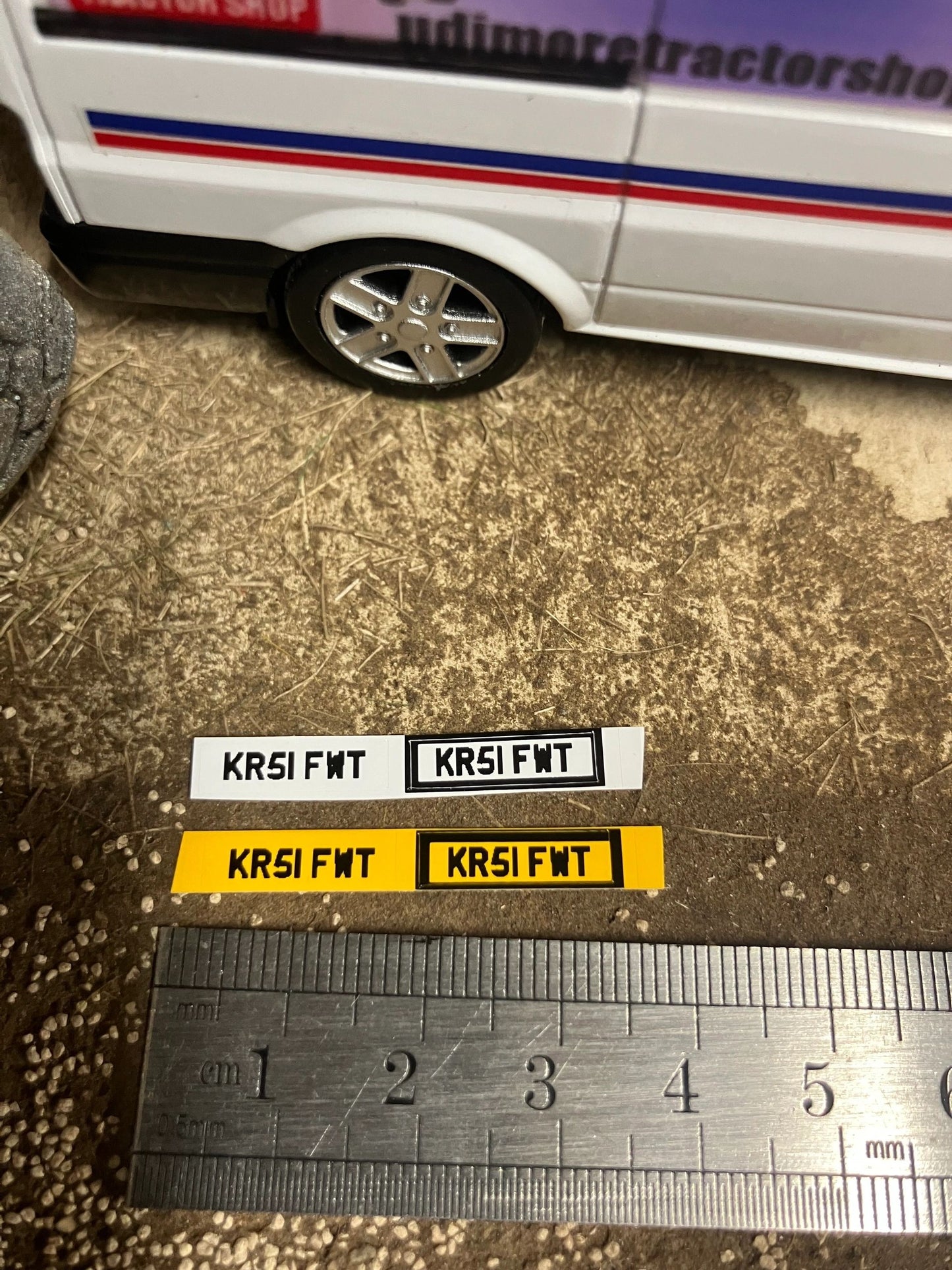 KR51 FWT number plates Professional Pre Cut High quality vinyl decal packs stickers 1:32 scale Image