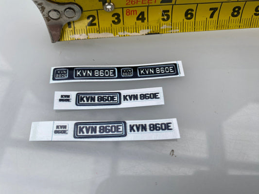 KVN 860E Vintage number plates Professional Pre Cut High quality vinyl decal packs stickers 1:32 scale Image 2