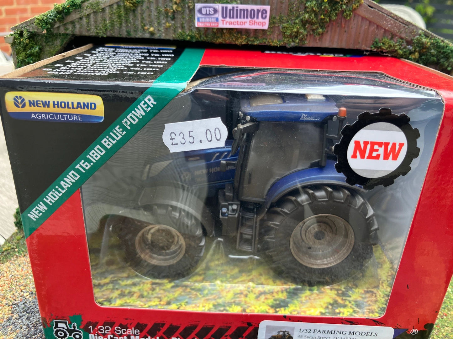 Lightly weathered Britains New Holland T6.180 tractor conversion 1:32 scale BOXED 43319 Image 2