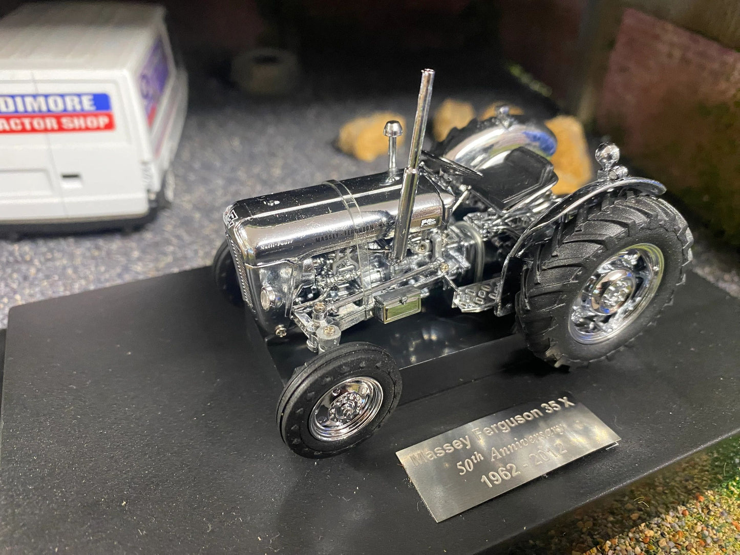 Limited Edition Massey Ferguson 35x Chrome 1:32 scale Universal Hobbies UH4114 Tractorworld 2012 show model Image 4