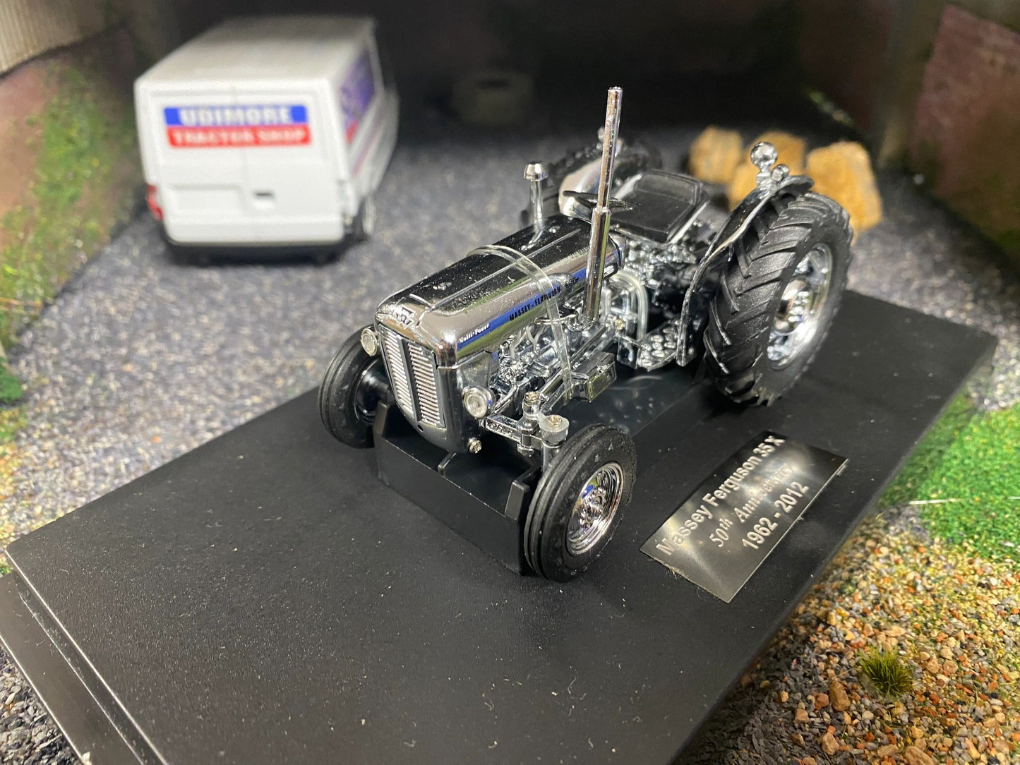 Limited Edition Massey Ferguson 35x Chrome 1:32 scale Universal Hobbies UH4114 Tractorworld 2012 show model Image 5