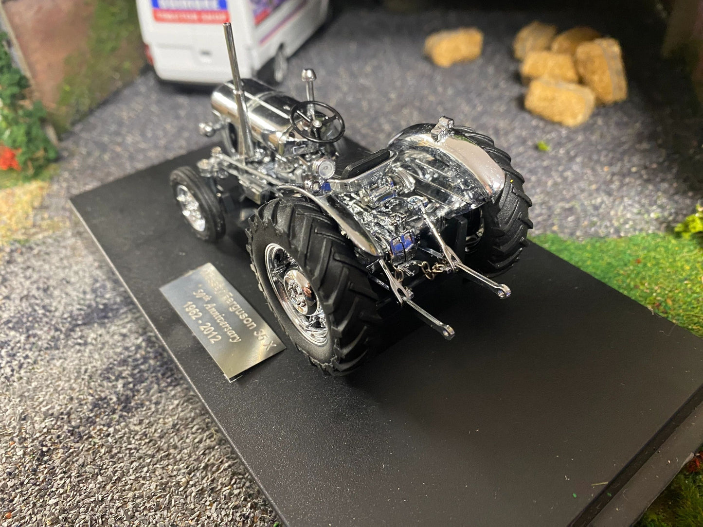 Limited Edition Massey Ferguson 35x Chrome 1:32 scale Universal Hobbies UH4114 Tractorworld 2012 show model Image 7