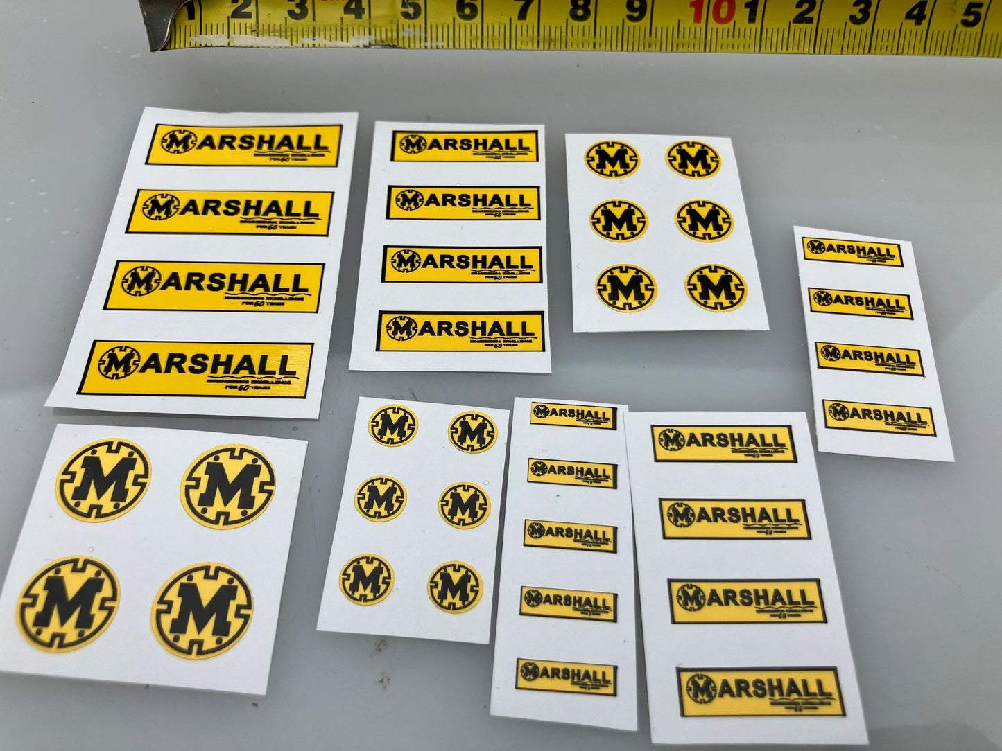 Marshall Trailers Muck Spreaders Slurry Tankers Farm Machinery Professional Pre Cut High quality vinyl decal packs x 37 stickers 1:32 scale Image