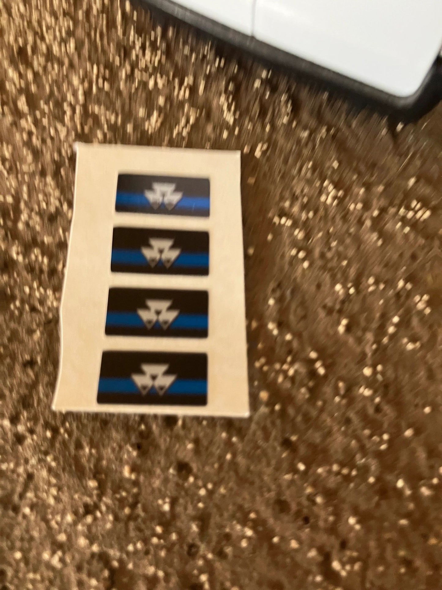 Massey Ferguson 135 165 185 188 Tractor x 4 Blue Silver black Pre cut Professional High quality vinyl pack decals Tractor front grill bonnet farm machinery decals 1:32 scale Image 5