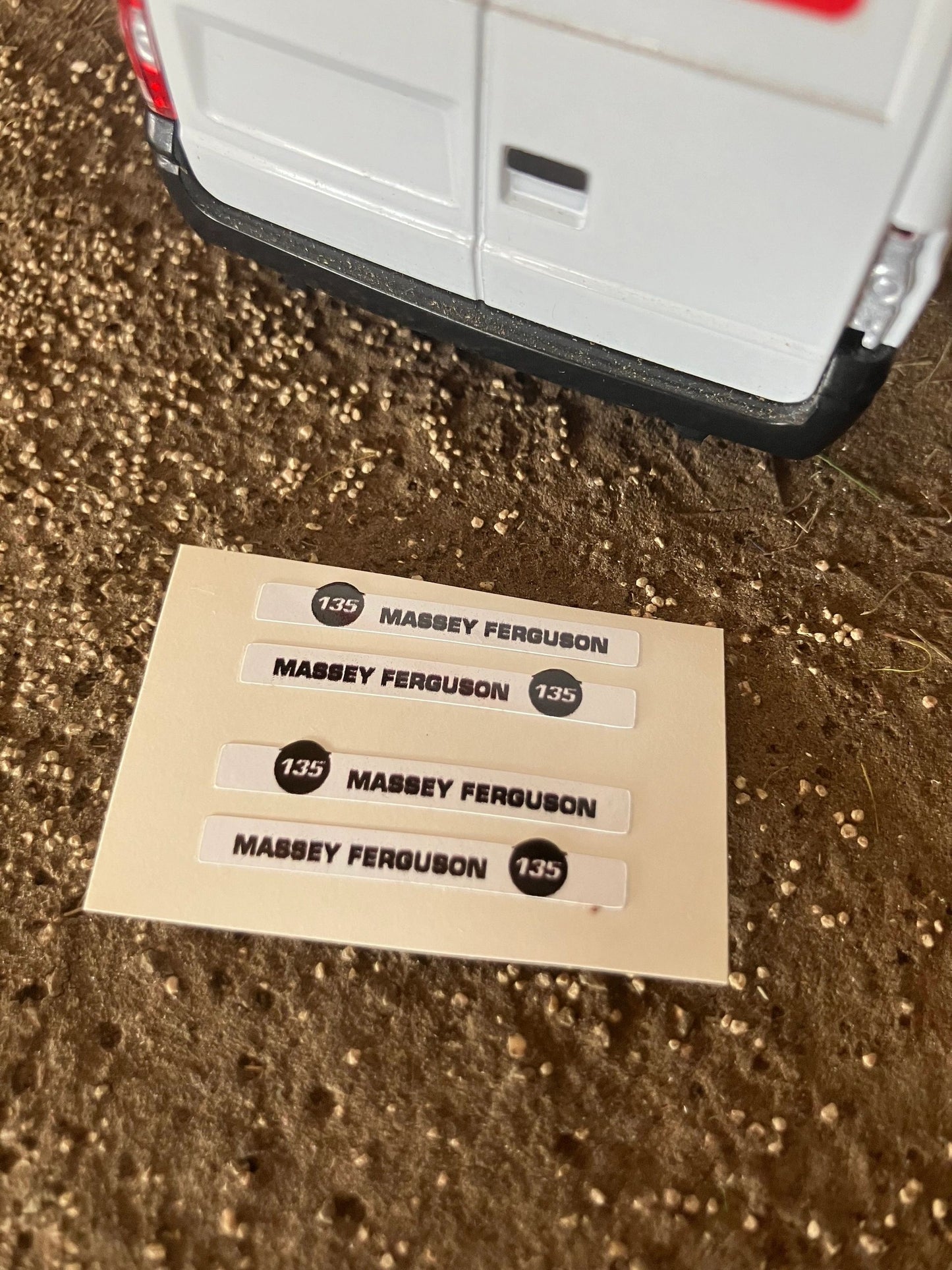 Massey Ferguson 135 Tractor x Professional pre cut 4 White High quality vinyl pack decals Tractor bonnet farm machinery decals Image 3