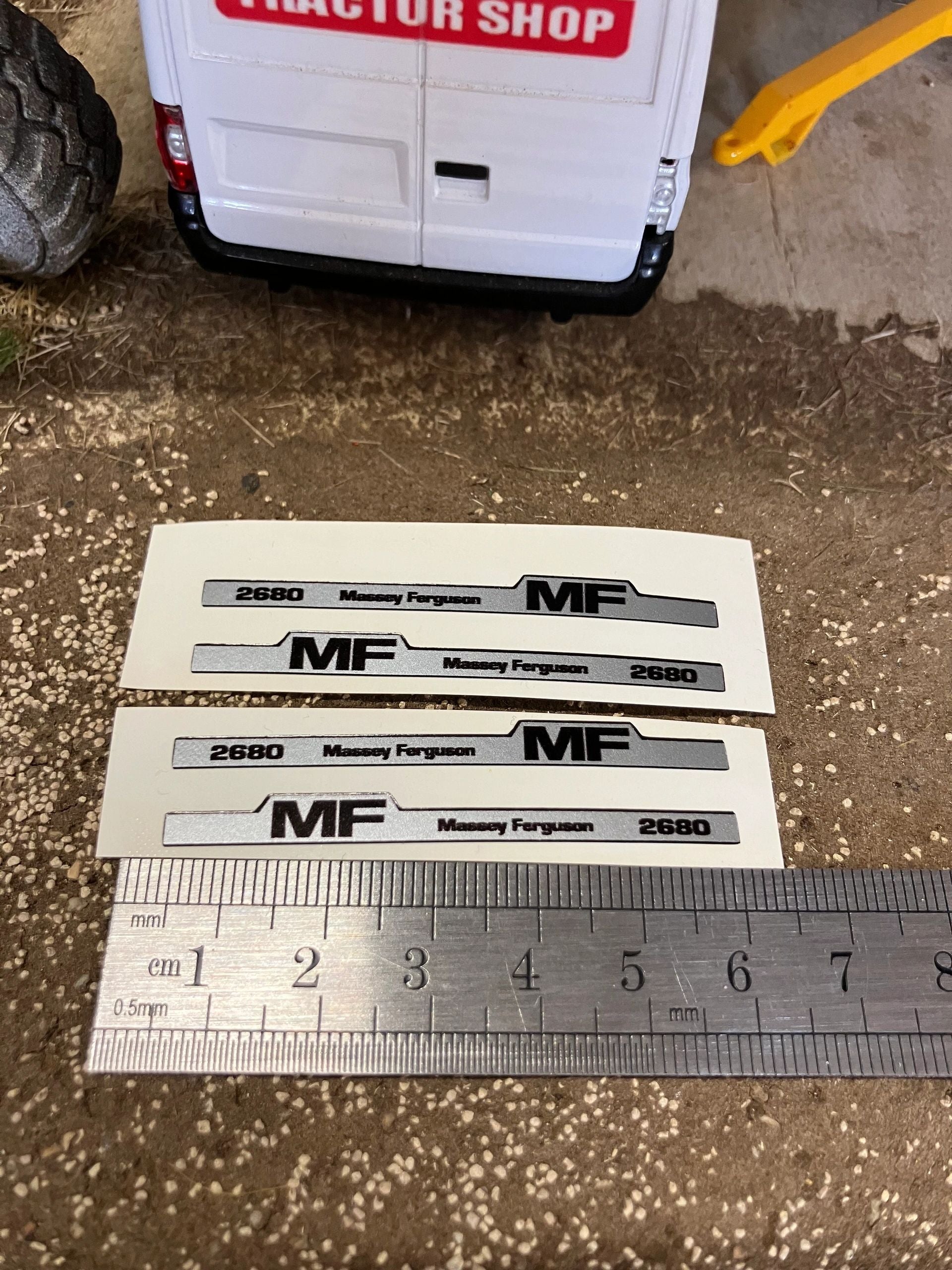 Massey Ferguson 2680 Tractor x 4 Pre cut Professional Silver High quality vinyl pack decals Tractor bonnet farm machinery decals Image 2