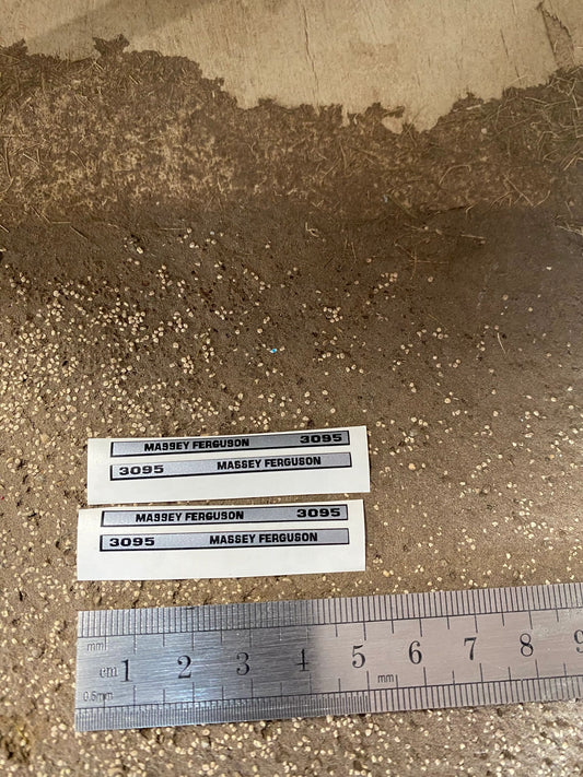 Massey Ferguson 3095 Tractor Professional pre cut bonnet decals 4 x 45mm High quality vinyl pack decals bonnet farm machinery decals 1:32 scale Image 2