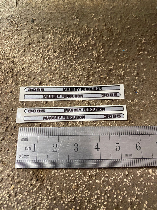 Massey Ferguson 3095 Tractor Professional pre cut bonnet decals 4 x 55mm High quality vinyl pack decals bonnet farm machinery decals 1:32 scale Image 2