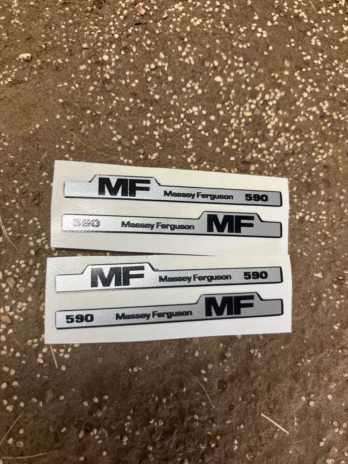 Massey Ferguson 590 Tractor Professional pre cut bonnet decals 4 x 45mm High quality vinyl huge pack decals Tractor bonnet farm machinery 1:32 scale Image 3