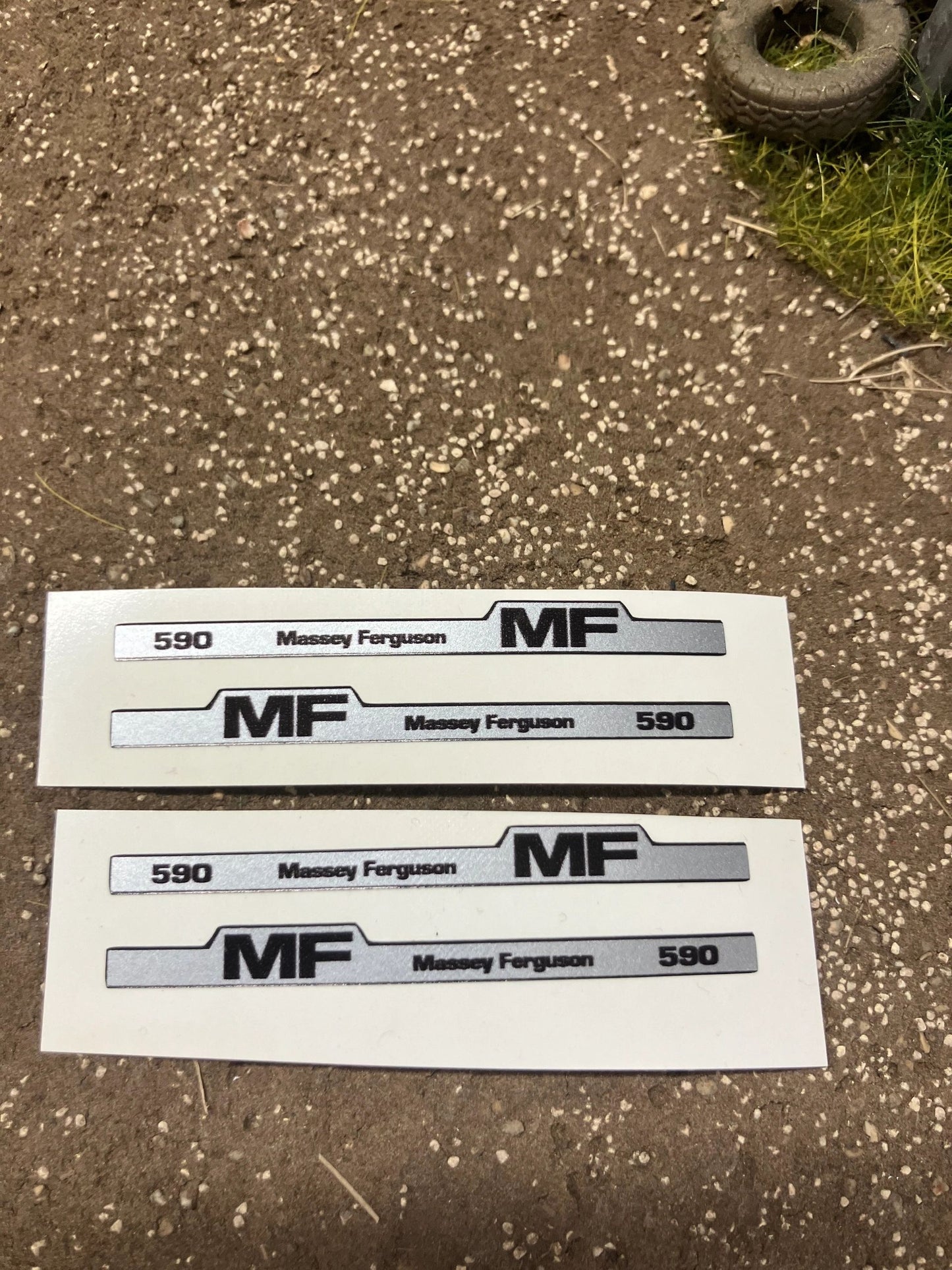 Massey Ferguson 590 tractor professional pre cut 4 x 50mm High quality vinyl huge pack decals bonnet farm machinery decals 1:32 scale Image 2