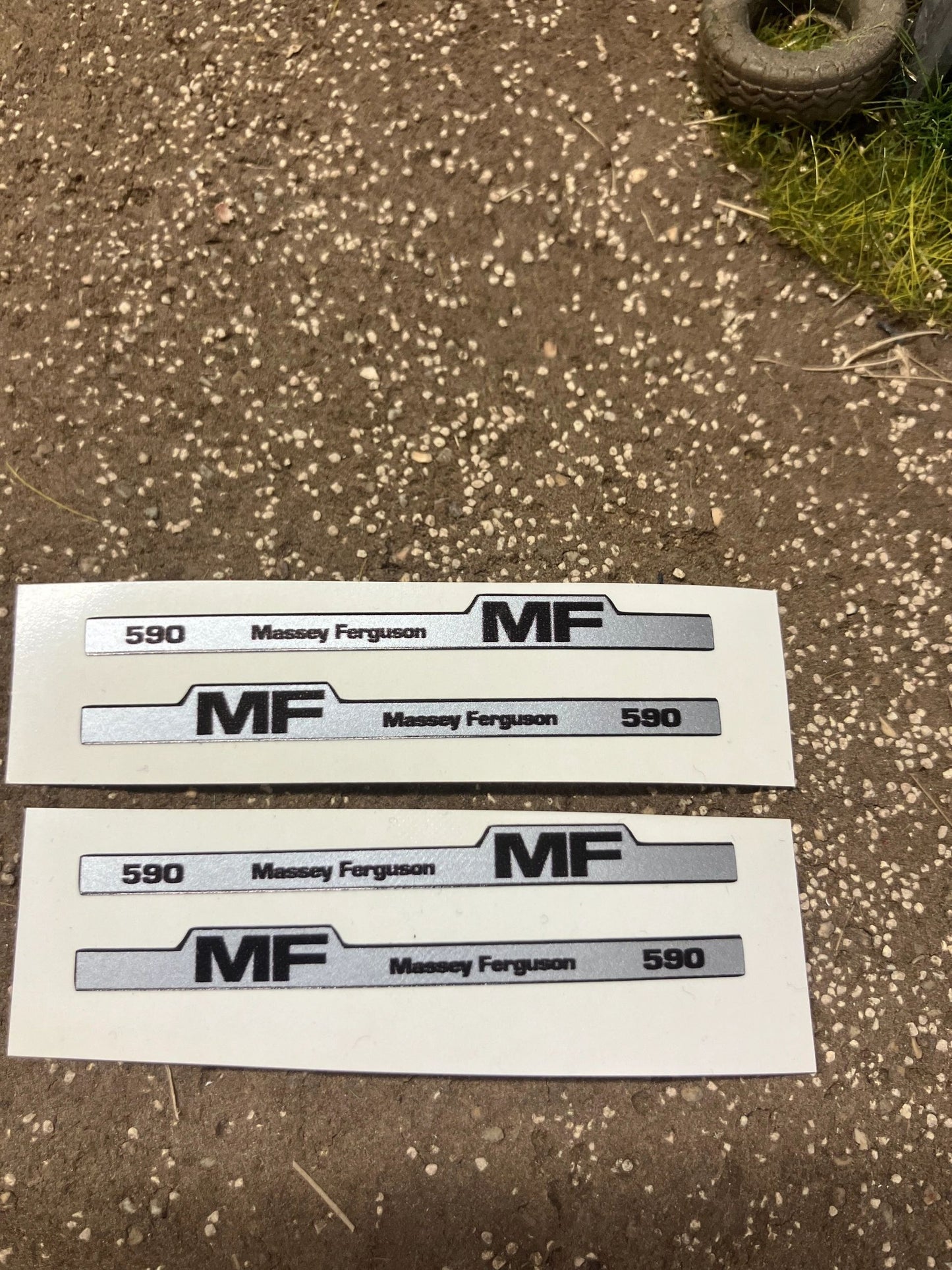 Massey Ferguson 590 tractor professional pre cut 4 x 50mm High quality vinyl huge pack decals bonnet farm machinery decals 1:32 scale Image 3