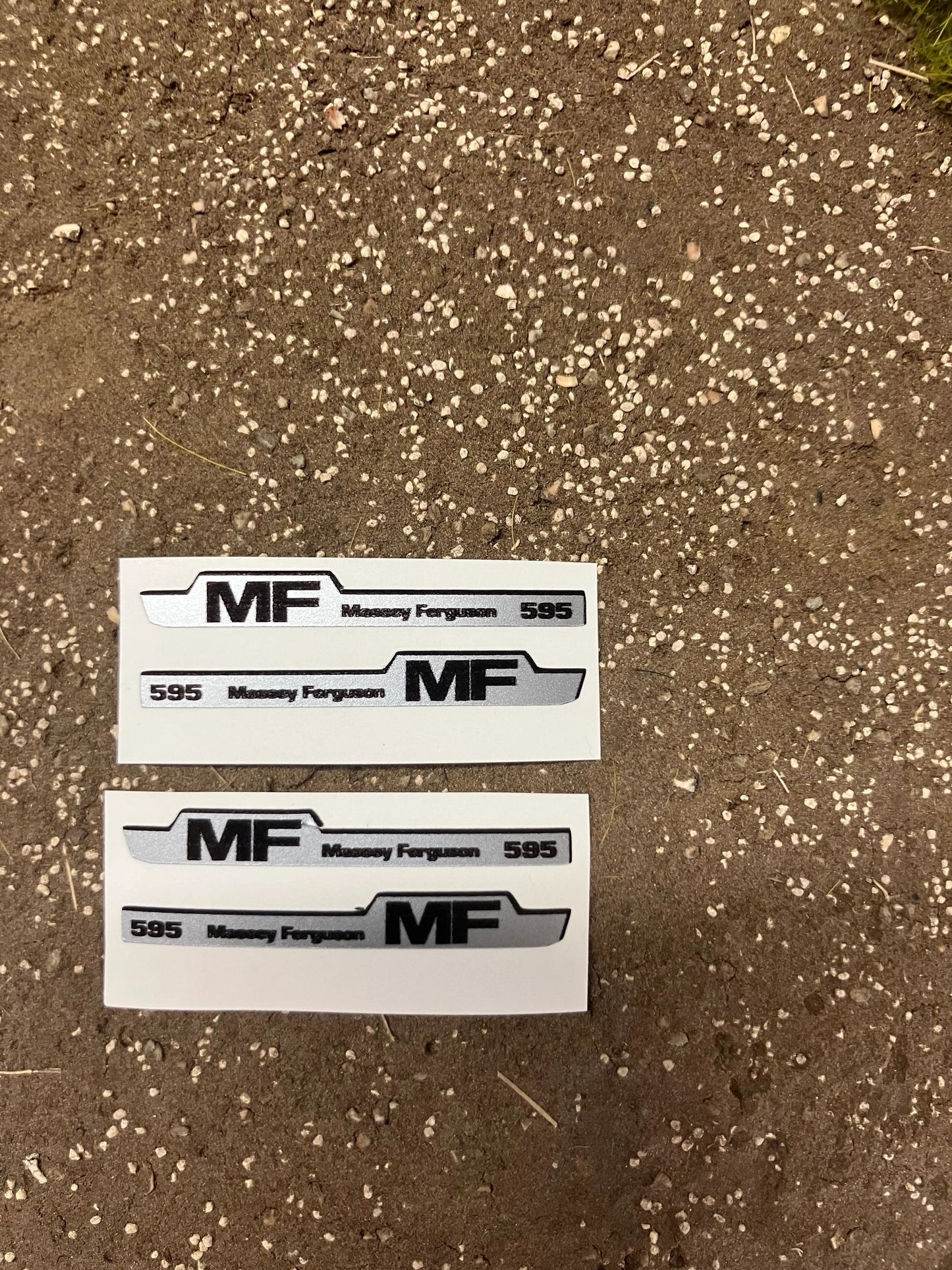 Massey Ferguson 595 Tractor Professional pre cut bonnet decals 4 x 40mm High quality vinyl pack decals bonnet farm machinery decals 1:32 scale Image 2