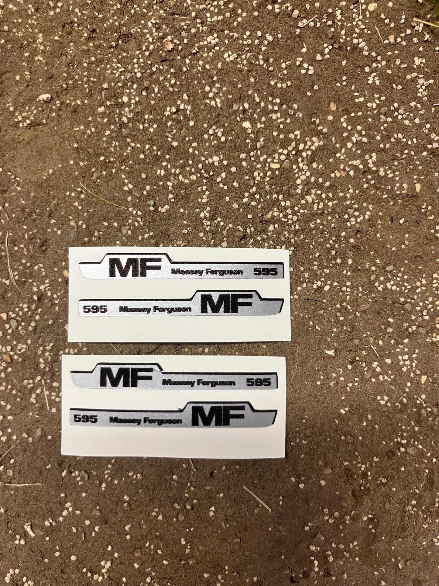 Massey Ferguson 595 Tractor Professional pre cut bonnet decals 4 x 40mm High quality vinyl pack decals bonnet farm machinery decals 1:32 scale Image 3
