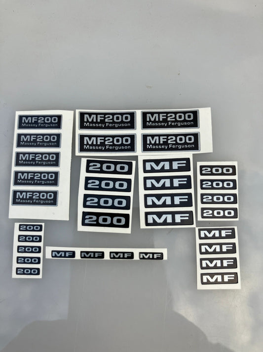 Massey Ferguson MF 200 Trailer Professional pre cut decal packHigh quality vinyl 34 decals 1:32 scale Image 2