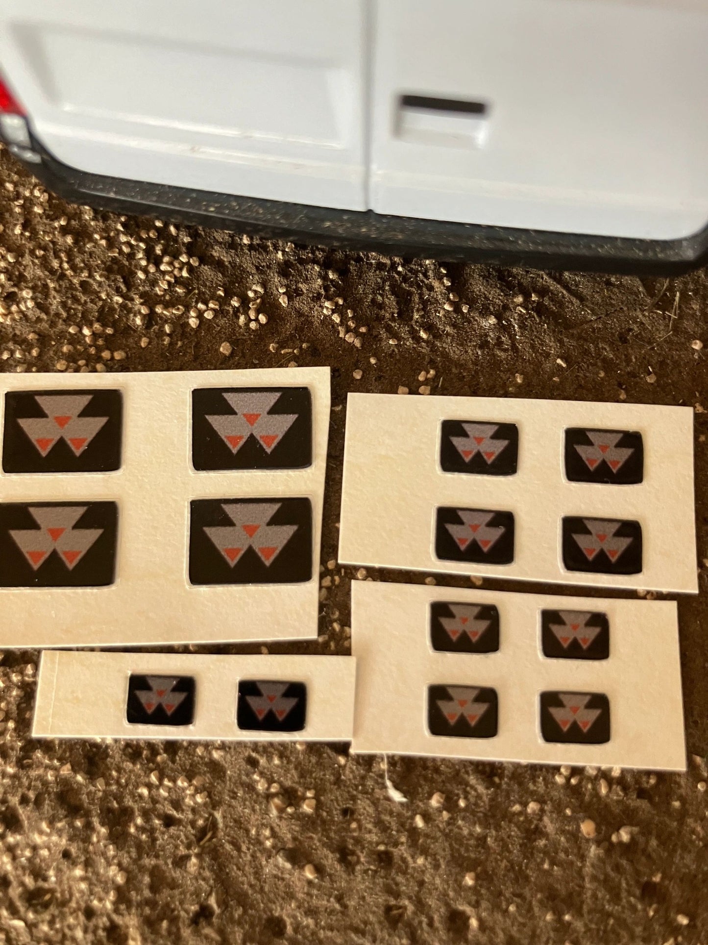 Massey Ferguson Tractor Logos x 14 Pre cut Professional Red Silver black High quality vinyl huge pack decals Tractor front grill bonnet farm machinery decals Image 3