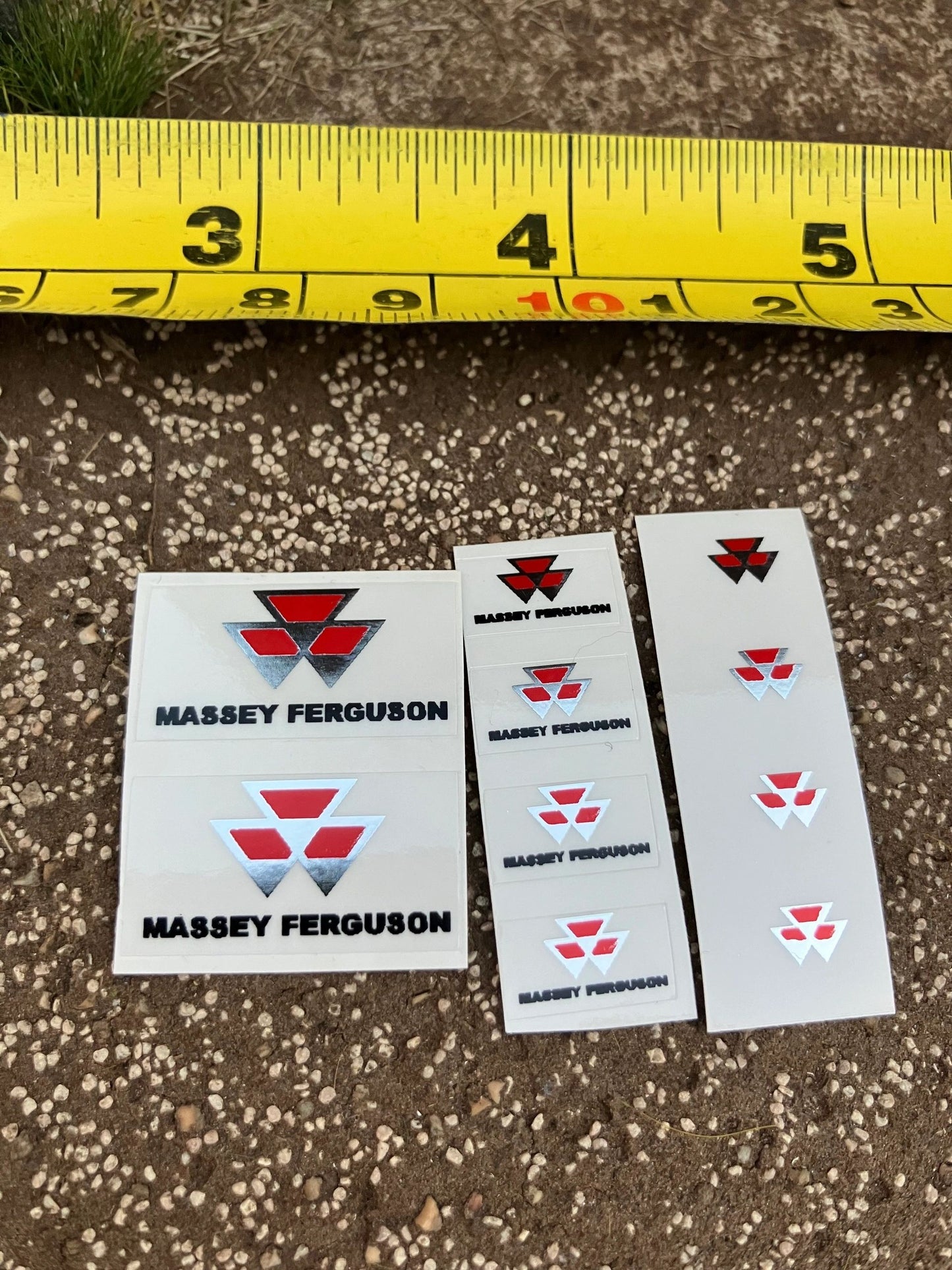 Massey Ferguson logo x 10 Professional pre cut High quality vinyl set sticker set farm machinery tractor combine decals 1:32 decals Image 3